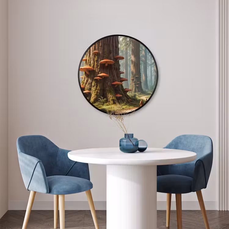 Ronde fotolijst - Bos - Bomen - Natuur — 3