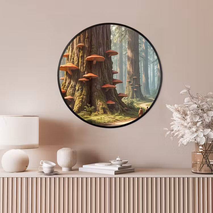 Ronde fotolijst - Bos - Bomen - Natuur — 4