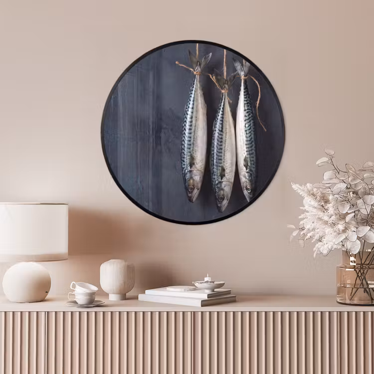 Ronde fotolijst - Drie vissen - Touw — 4