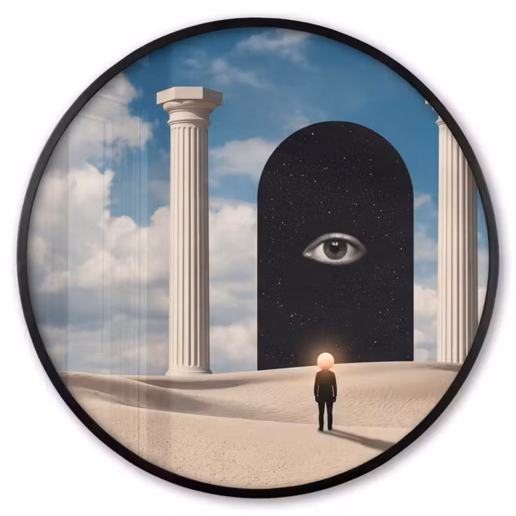 Ronde fotolijst - Droom - Woestijn - Oog — 1