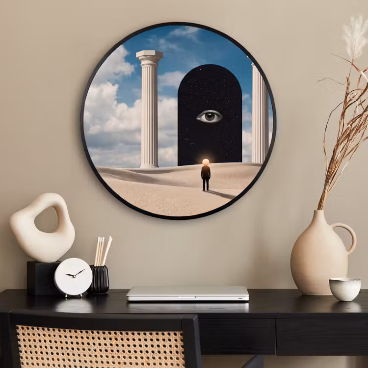 Ronde fotolijst - Droom - Woestijn - Oog — 2