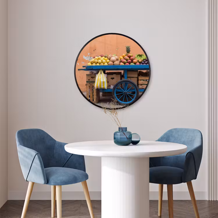 Ronde fotolijst - Fruit - Kar - Straat — 3