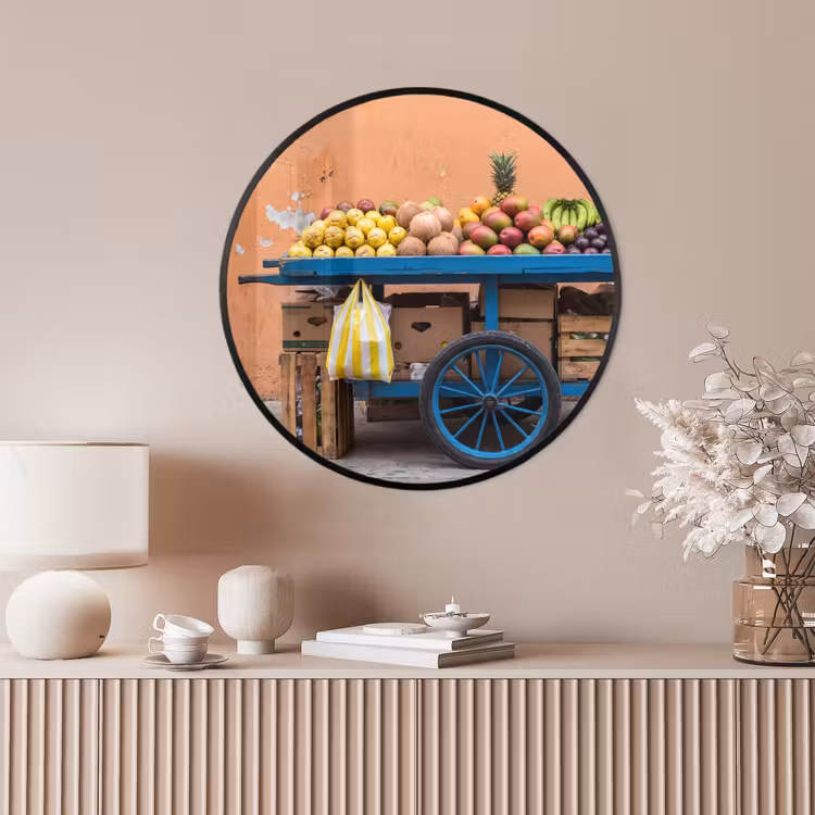 Ronde fotolijst - Fruit - Kar - Straat — 4