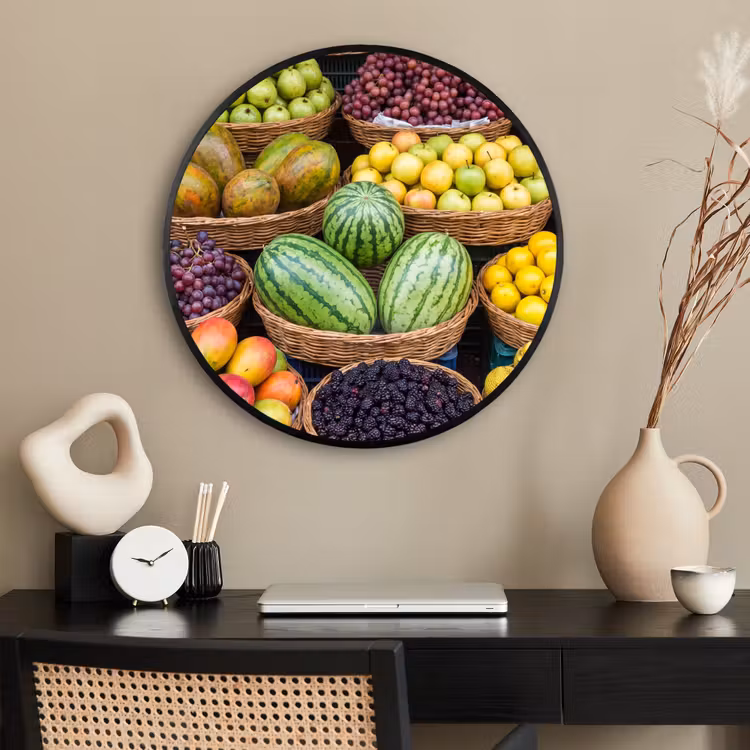 Ronde fotolijst - Fruit - Markt - Kleurrijk — 2