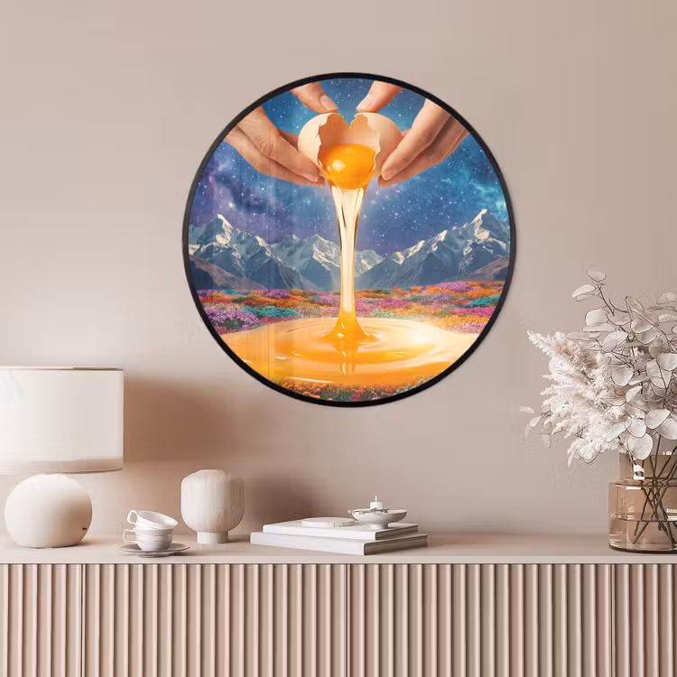 Ronde fotolijst - Handen - Ei - Surrealisme — 4