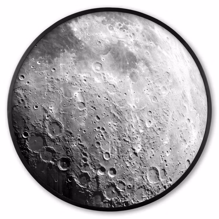 Ronde fotolijst - Maan - Kraters - Ruimte — 1