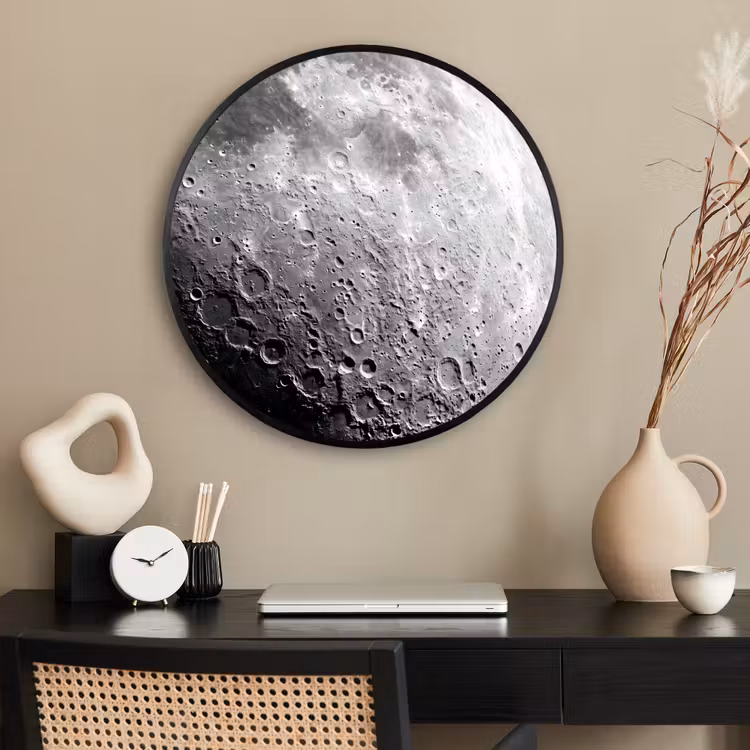 Ronde fotolijst - Maan - Kraters - Ruimte — 2