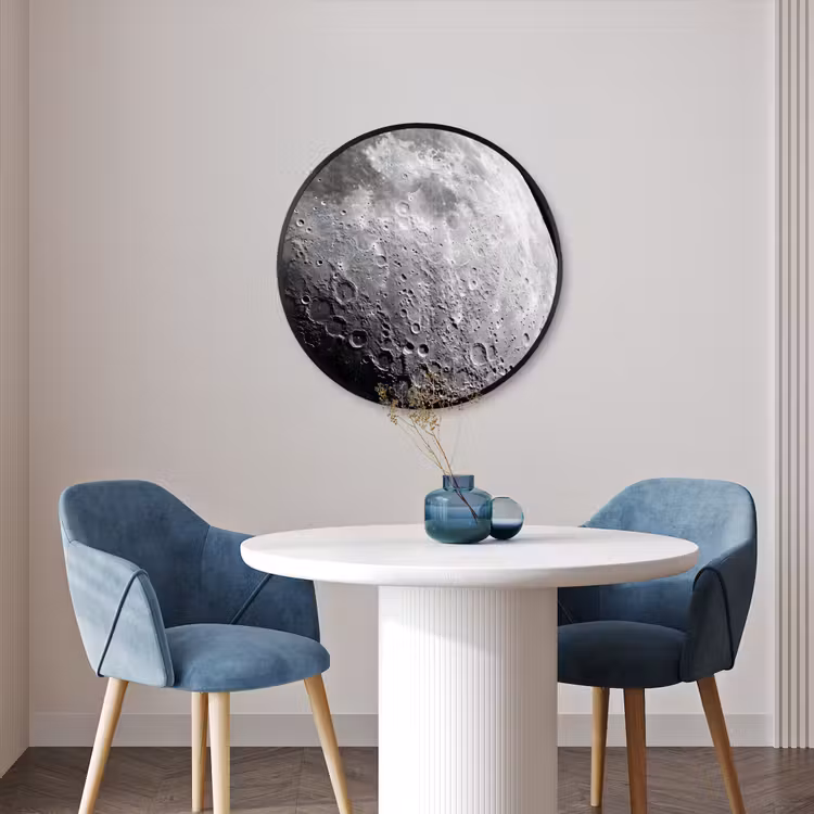 Ronde fotolijst - Maan - Kraters - Ruimte — 3