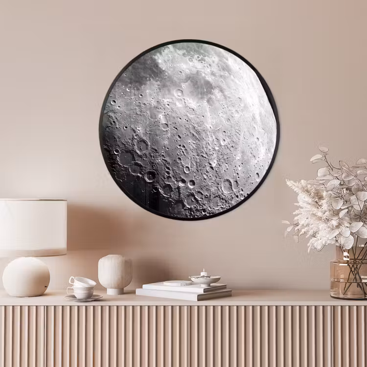 Ronde fotolijst - Maan - Kraters - Ruimte — 4