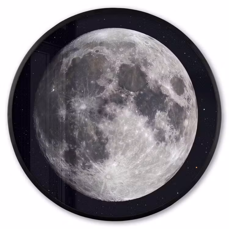 Ronde fotolijst - Maan - Sterren - Ruimte — 1