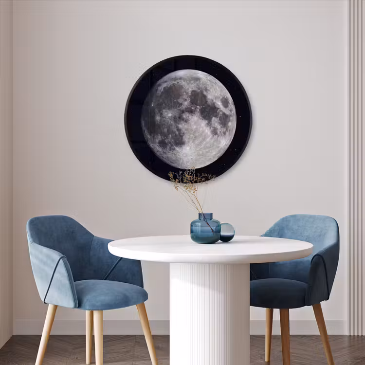 Ronde fotolijst - Maan - Sterren - Ruimte — 3