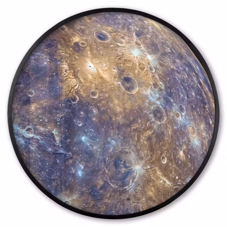 Ronde fotolijst - Planeet - Kraters - Ruimte — 1