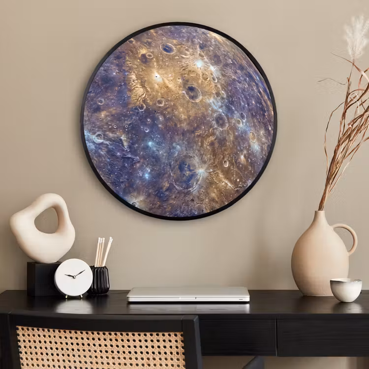 Ronde fotolijst - Planeet - Kraters - Ruimte — 2