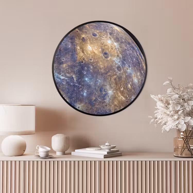 Ronde fotolijst - Planeet - Kraters - Ruimte — 4