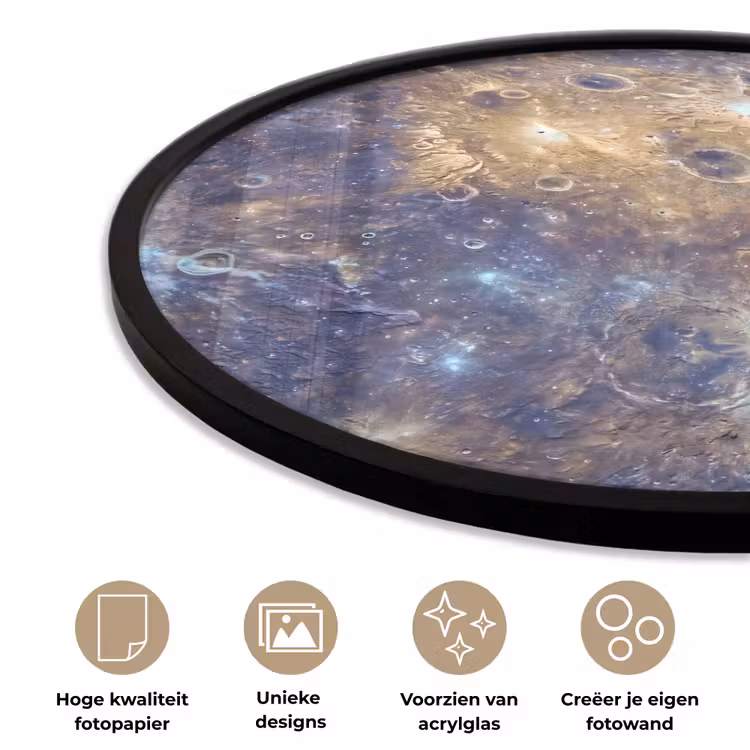 Ronde fotolijst - Planeet - Kraters - Ruimte — 5