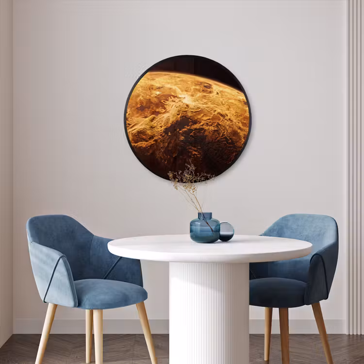 Ronde fotolijst - Planeet - Ruimte - Oranje — 3