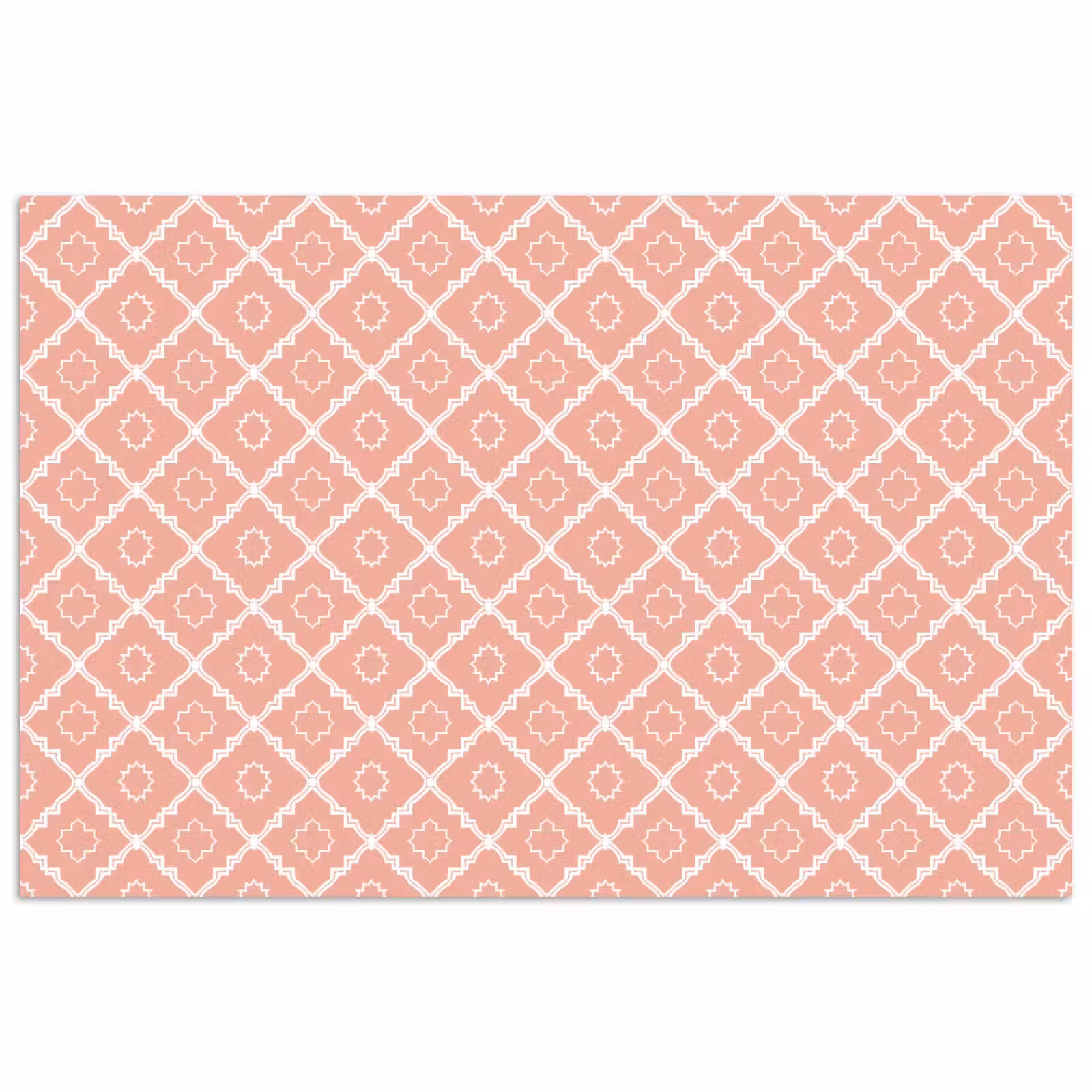 Poster - Zalmroze - Geometrisch - Elegant - Patroon — 1