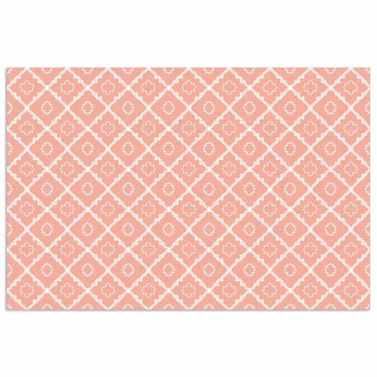 Poster - Zalmroze - Geometrisch - Elegant - Patroon — 1