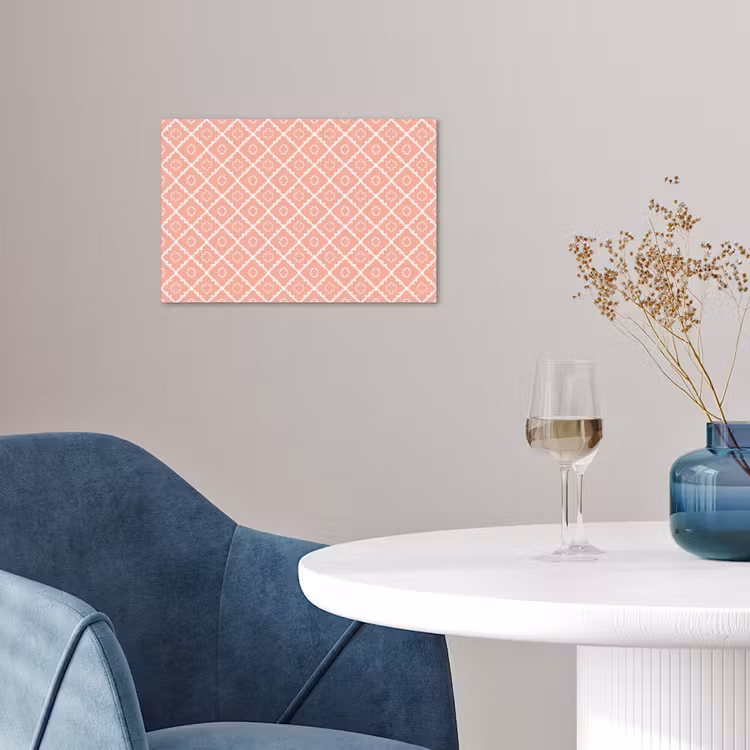 Poster - Zalmroze - Geometrisch - Elegant - Patroon — 4