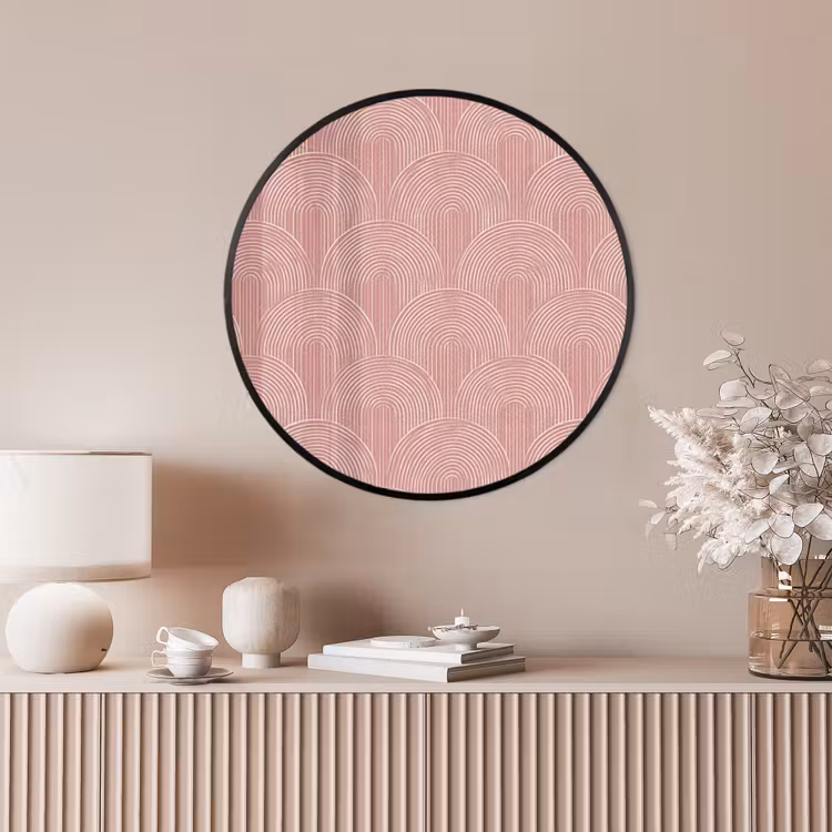 Ronde fotolijst - Oudroze - Bogen - Deco - Lijnen — 4