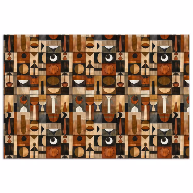 Poster - Terracotta - Geometrisch - Mid-Century - Patroon — 1