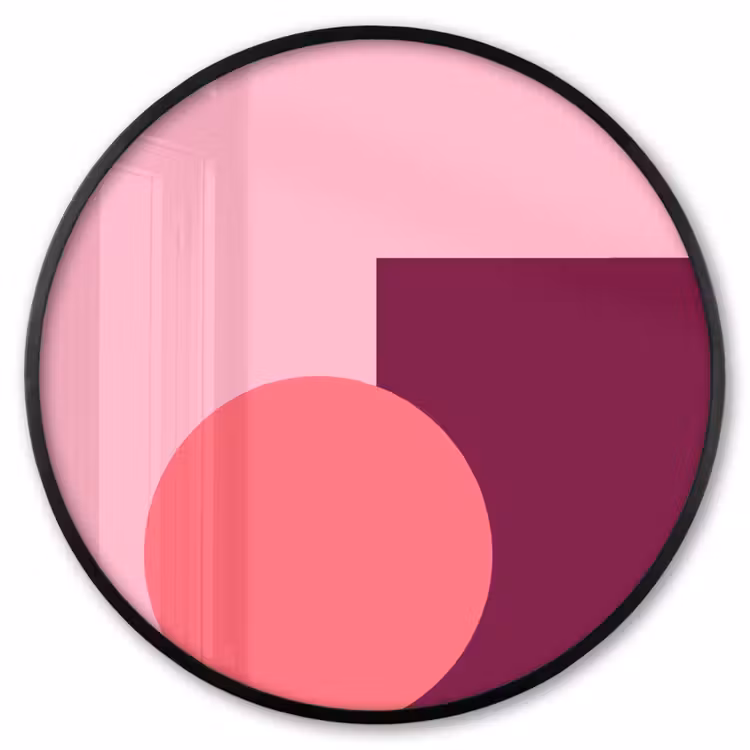 Ronde fotolijst - Abstract - Vormen - Roze - Modern - Design — 1
