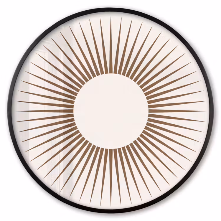 Ronde fotolijst - Abstract - Zon - Symbool - Modern - Beige — 1