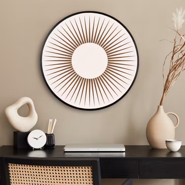 Ronde fotolijst - Abstract - Zon - Symbool - Modern - Beige — 2