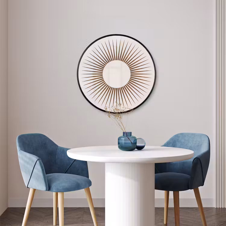 Ronde fotolijst - Abstract - Zon - Symbool - Modern - Beige — 3