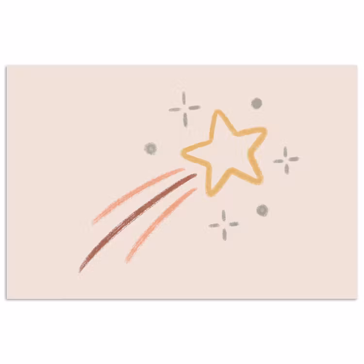 Poster - Ster - Vallend - Illustratie - Pastel — 1