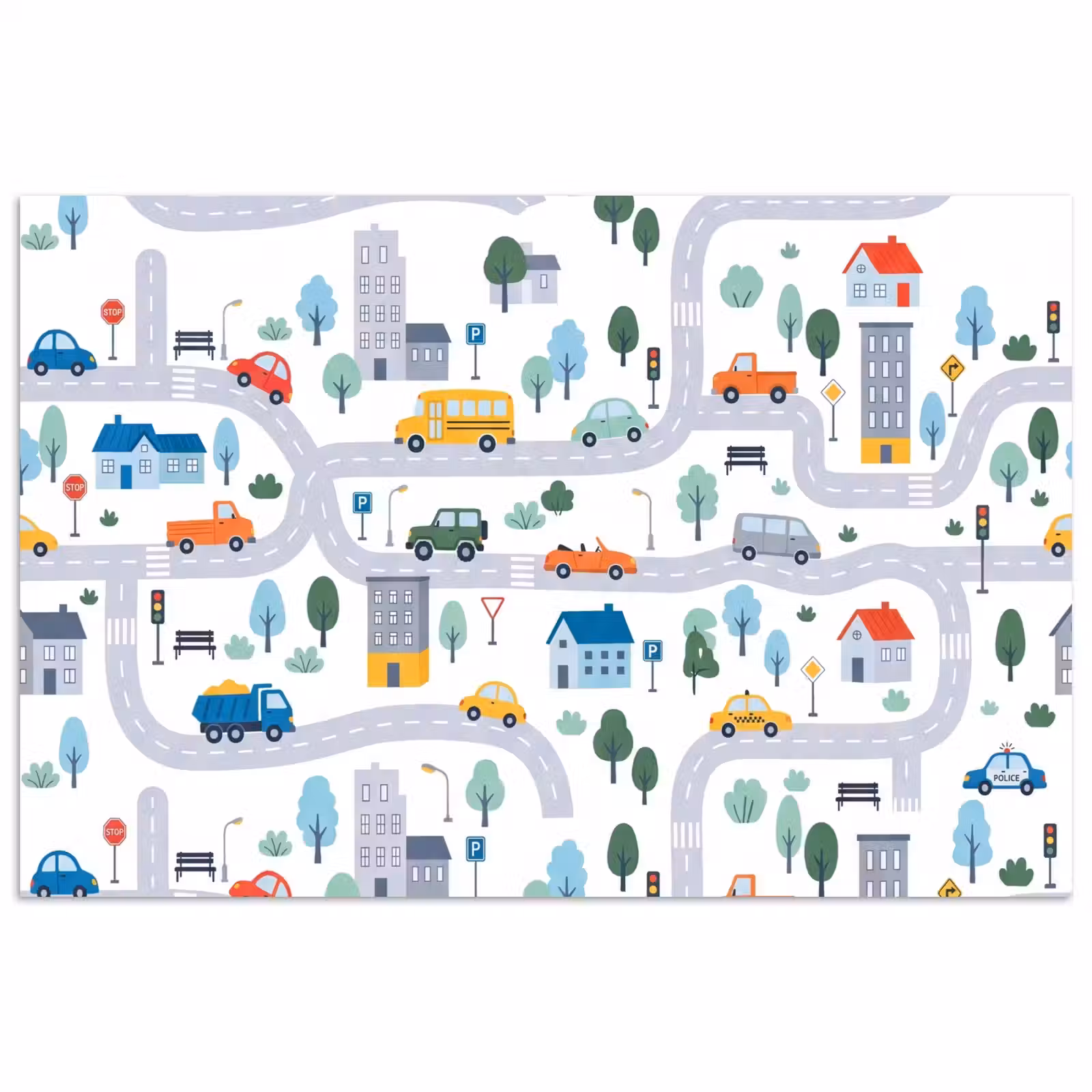 Poster - Stad - Verkeer - Patroon — 1