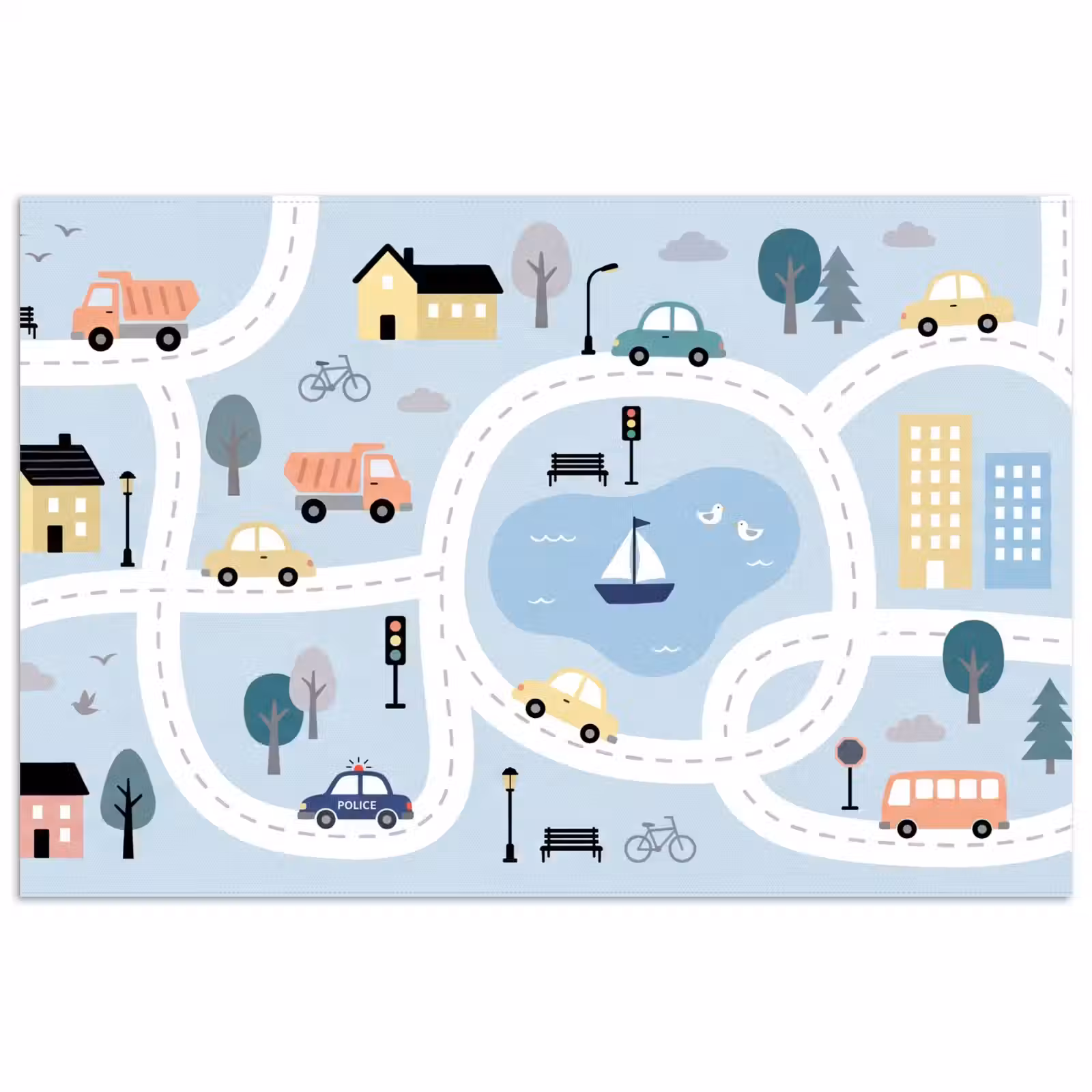 Poster - Stad - Wegen - Auto's — 1