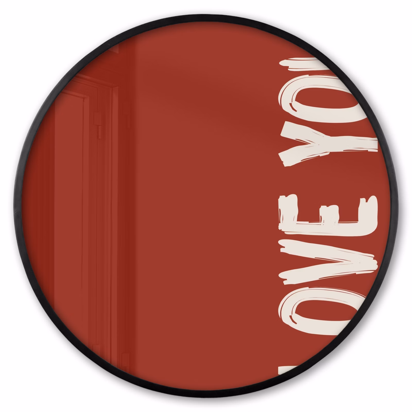 Ronde fotolijst - Schuin - Loveyou - Rood — 1