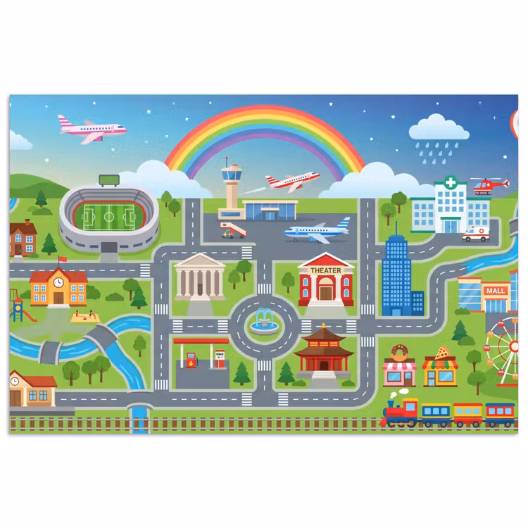 Poster - Stad - Plattegrond - Cartoon — 1
