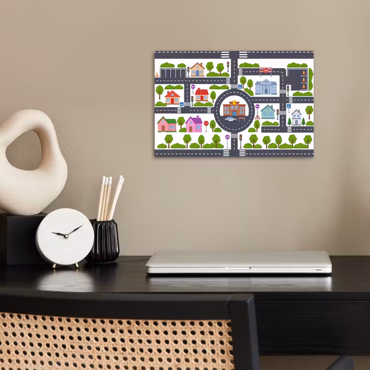 Poster - Stad - Plattegrond - Illustratie — 2