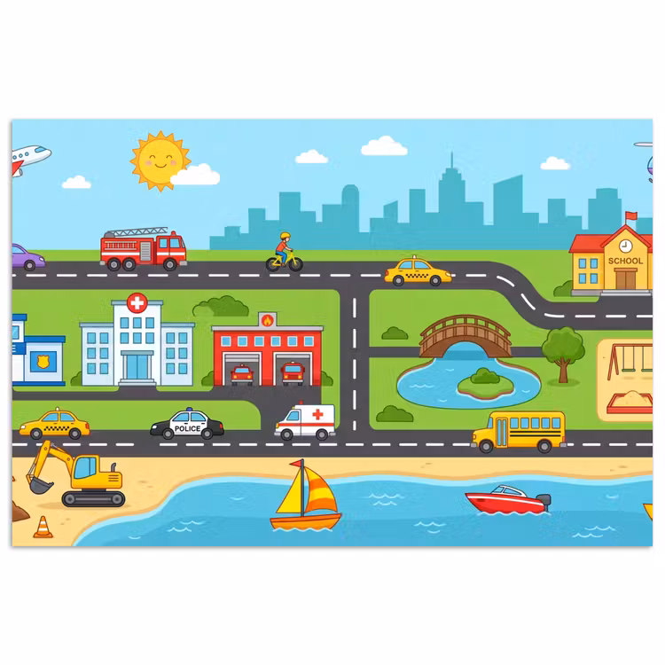 Poster - Stad - Verkeer - Cartoon — 1