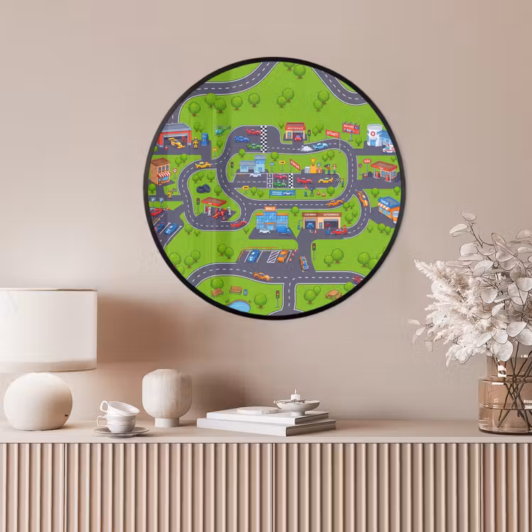 Ronde fotolijst - Circuit - Auto - Cartoon — 4
