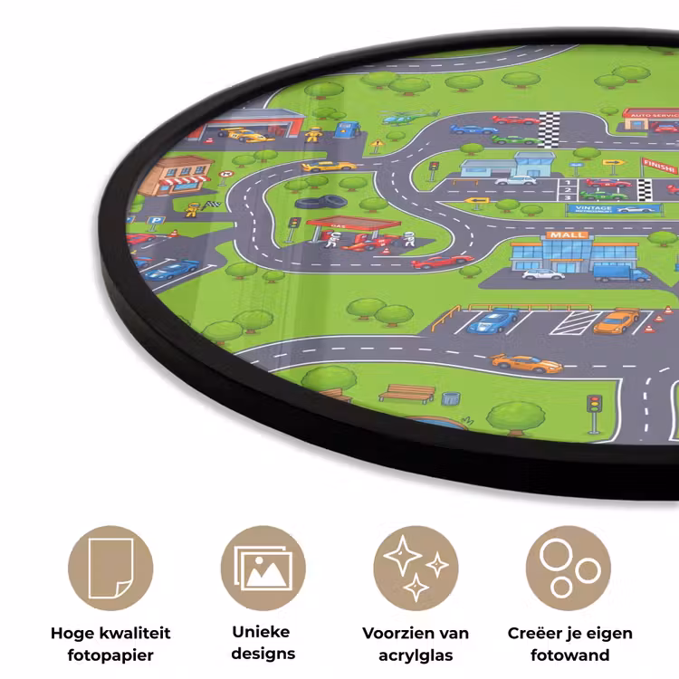 Ronde fotolijst - Circuit - Auto - Cartoon — 5