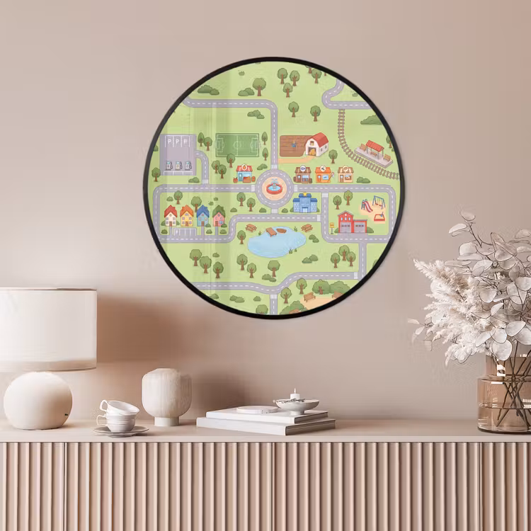 Ronde fotolijst - Plattegrond - Dorp - Kind — 4