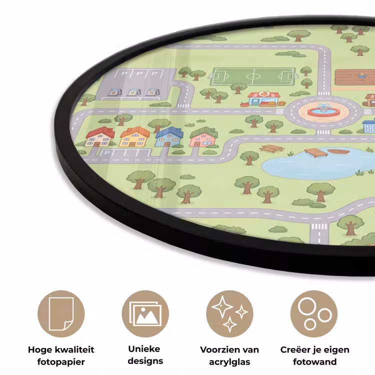 Ronde fotolijst - Plattegrond - Dorp - Kind — 5