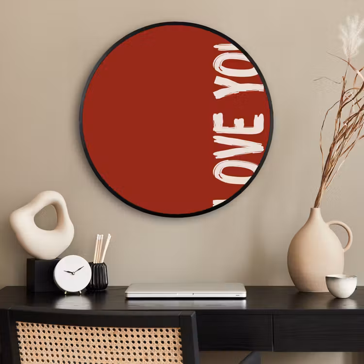 Ronde fotolijst - Schuin - Loveyou - Rood — 2