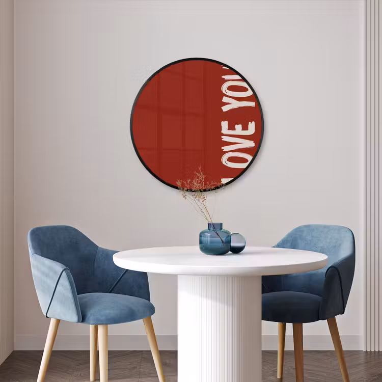Ronde fotolijst - Schuin - Loveyou - Rood — 3