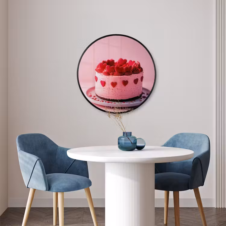 Ronde fotolijst - Taart - Hart - Roze — 3