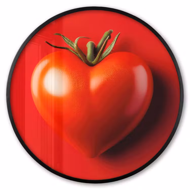 Ronde fotolijst - Tomaat - Rood - Hart — 1