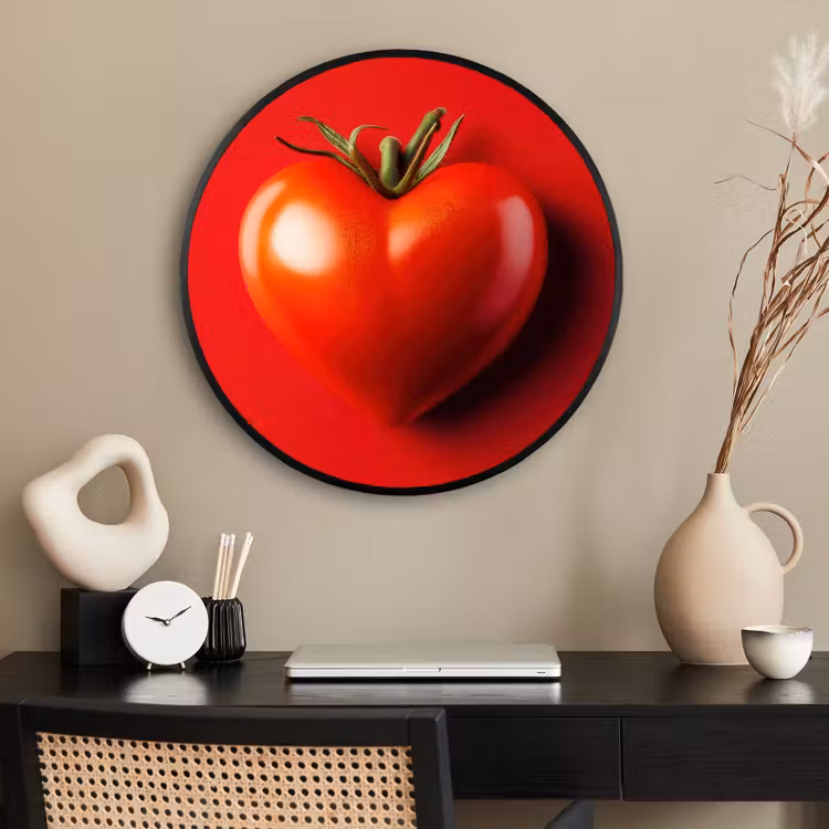 Ronde fotolijst - Tomaat - Rood - Hart — 2