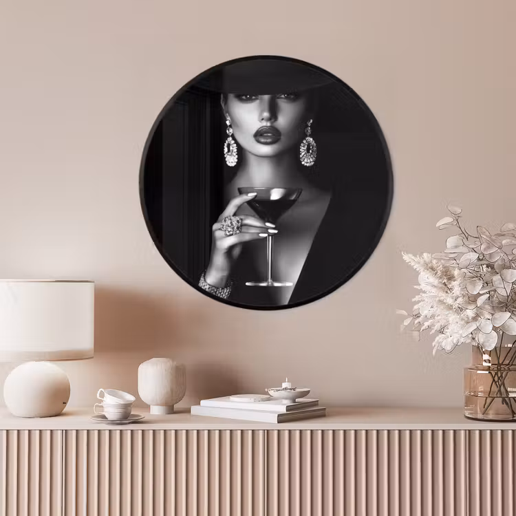 Ronde fotolijst - Vrouw - Cocktail - Chic — 4
