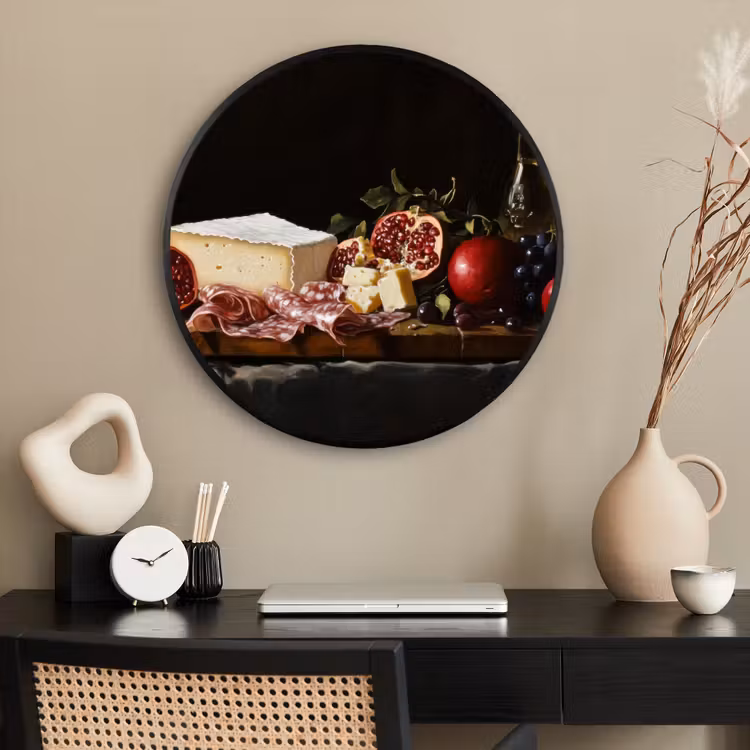 Ronde fotolijst - Stilleven - Vintage - Borrelplank — 2