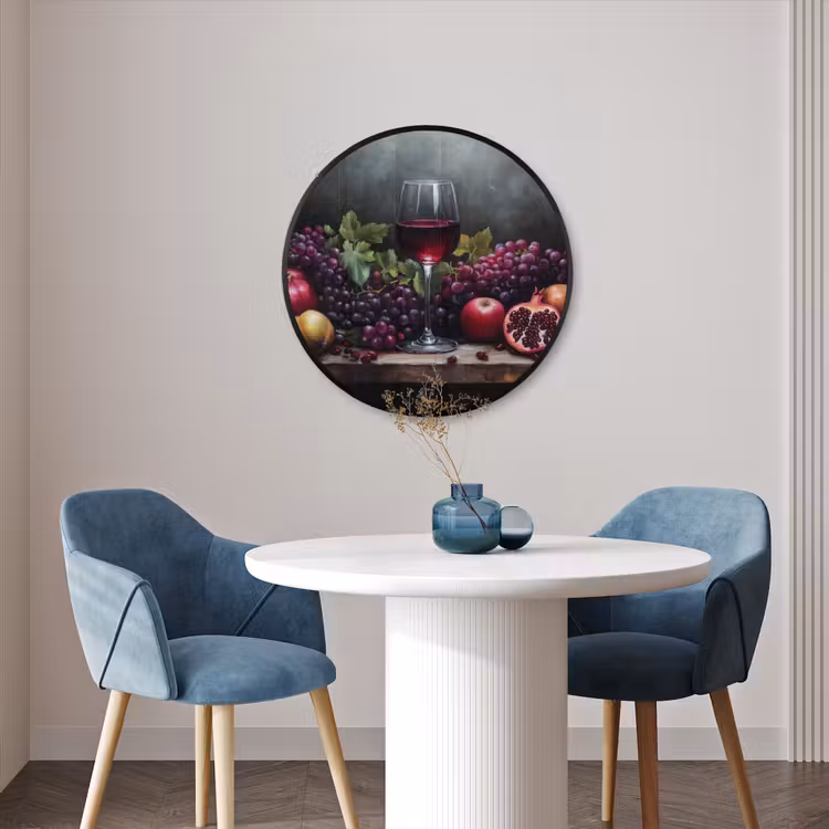 Ronde fotolijst - Wijn - Fruit - Stilleven — 3