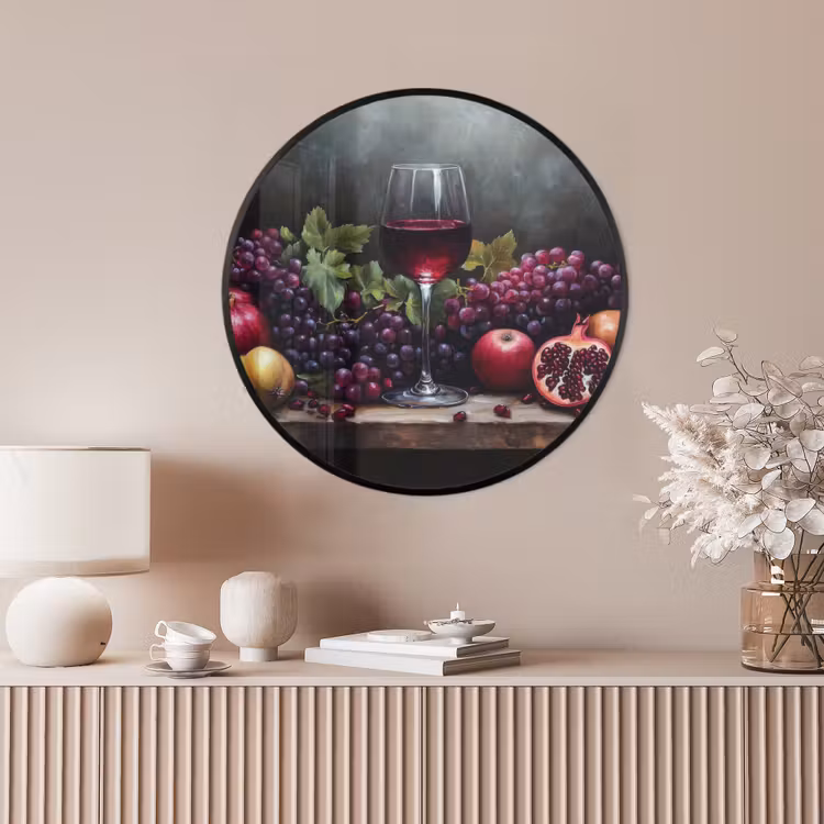Ronde fotolijst - Wijn - Fruit - Stilleven — 4