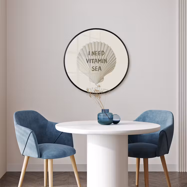 Ronde fotolijst - Schelp - Quote - Groen — 3